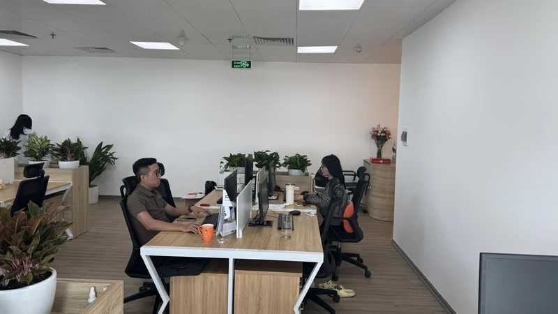 Khu làm việc văn phòng sau khi hoàn thiện và đưa vào sử dụng